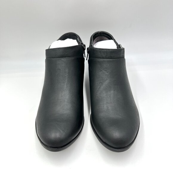 Lifestride Womens Size 11 Alexi Black Faux Vegan Leather Ankle Boots Booties - Picture 2 of 13